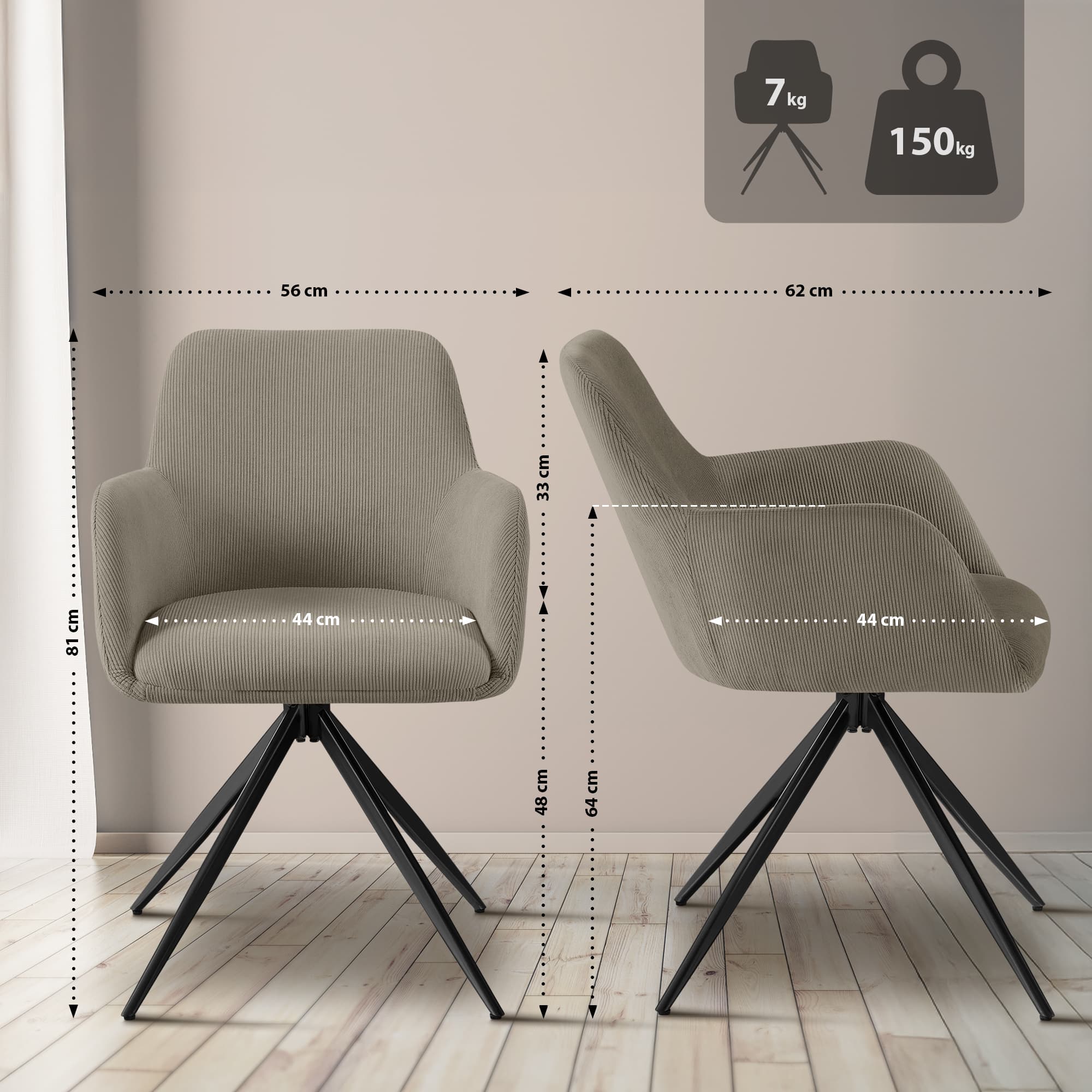 Olema Cord matstol