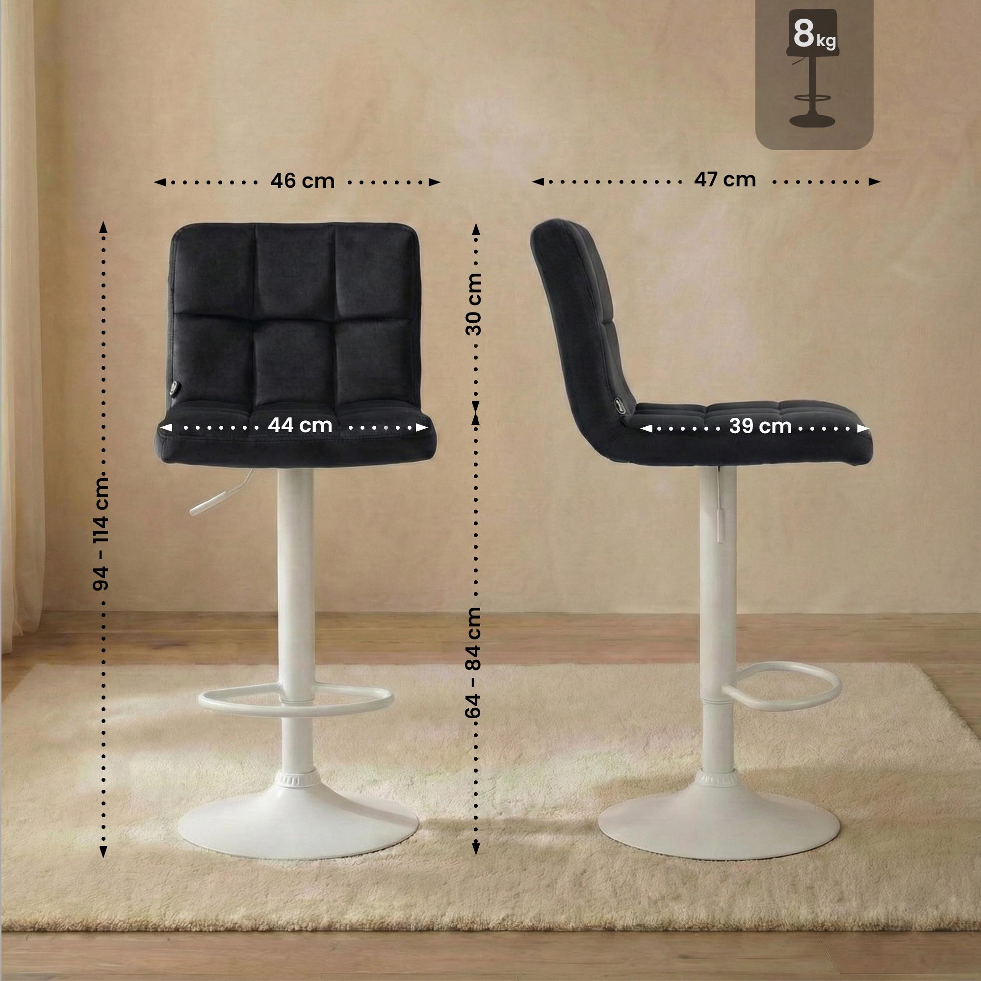 2-pack barstolar Peru sammet