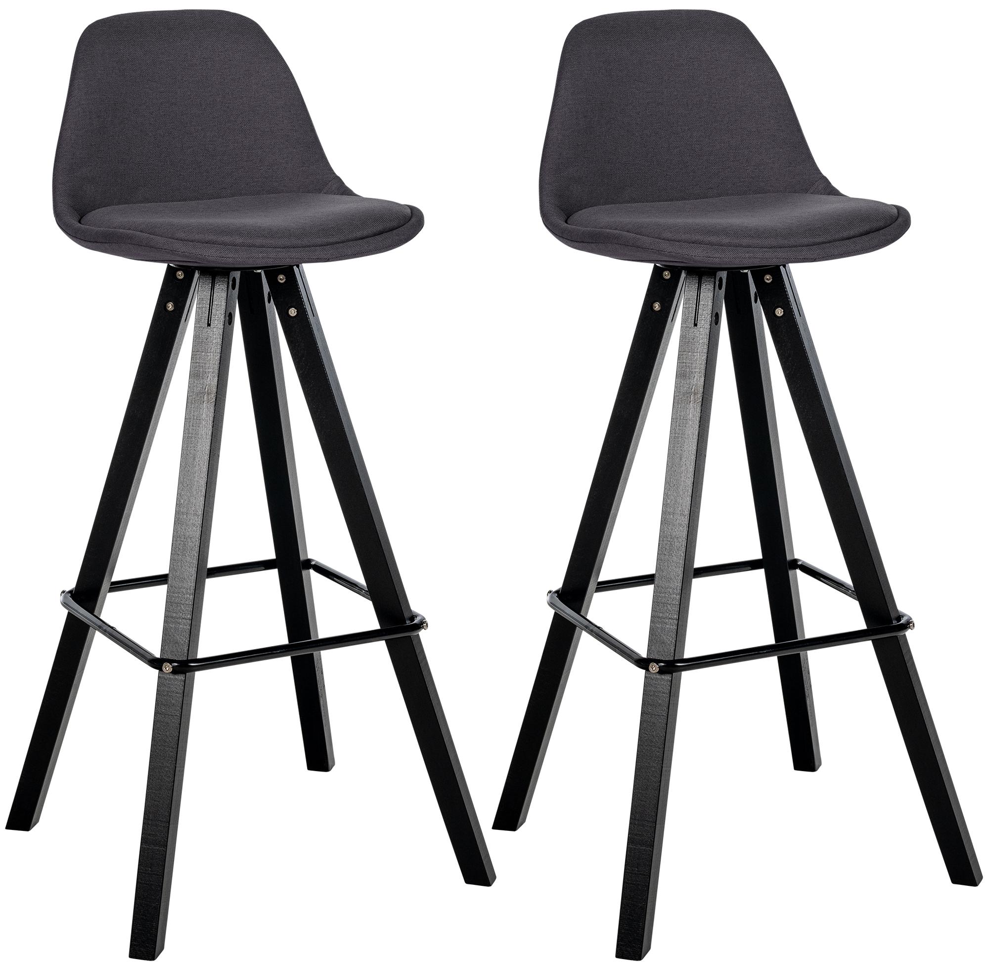 Set med 2 barstolar Corbin tyg Square