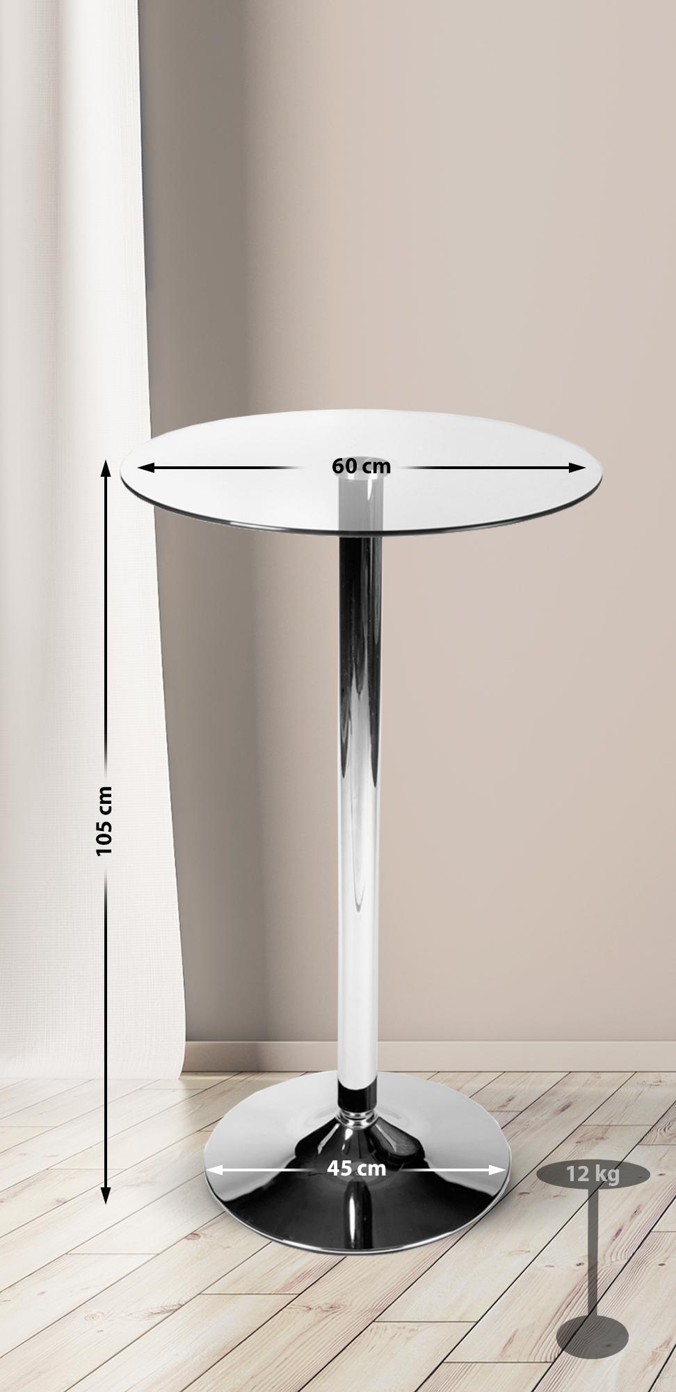 Ståbord i Glas 105 cm