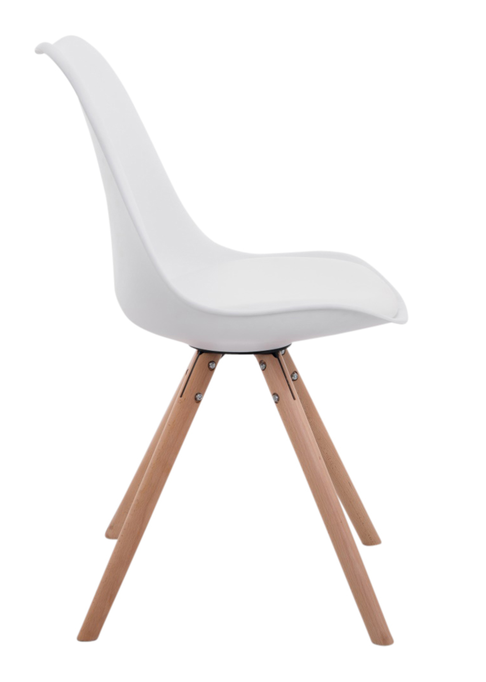 Uppsättning av 4 stolar Toulouse Faux Leather Round