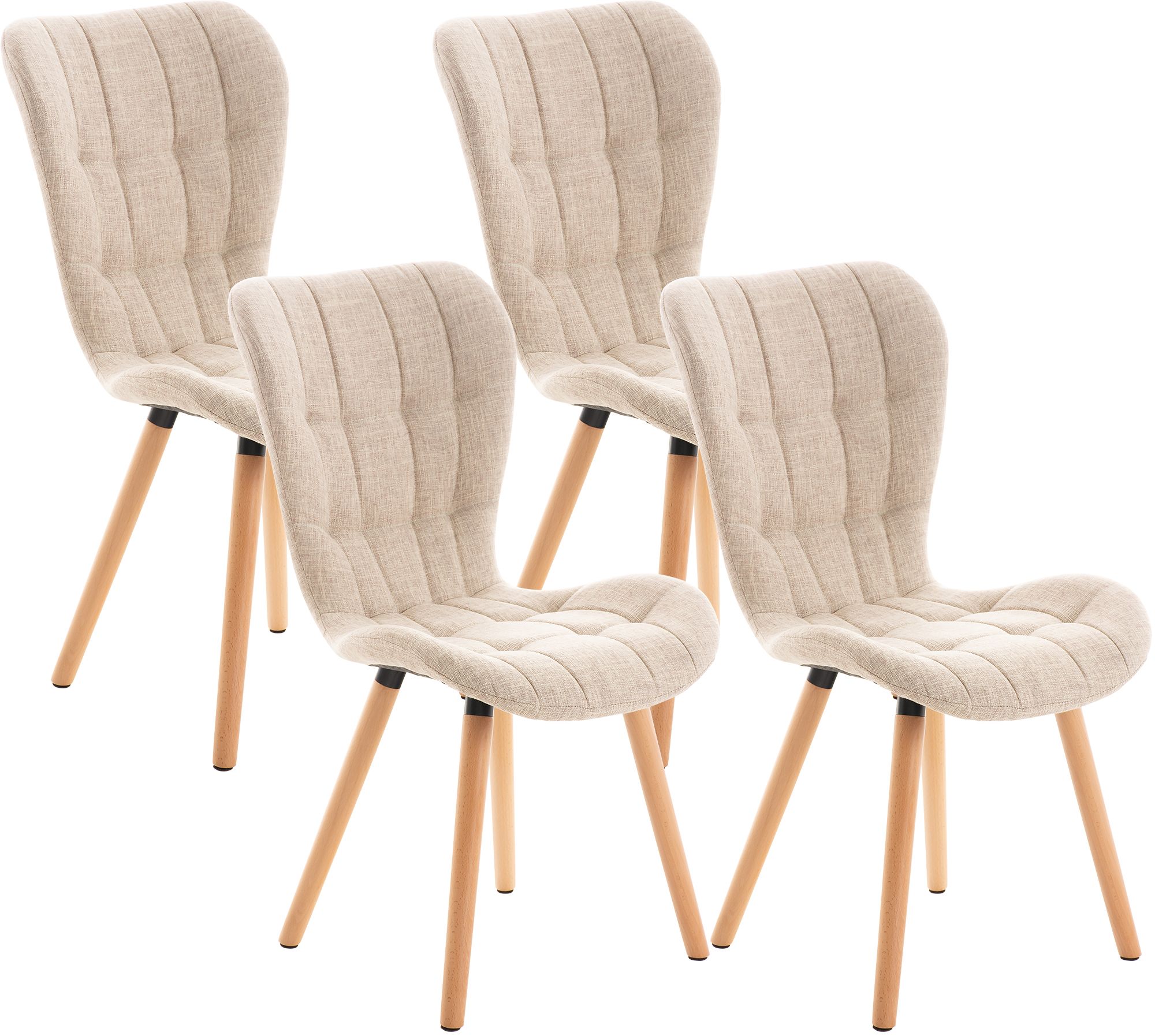 4-pack matstolar Elda tyg