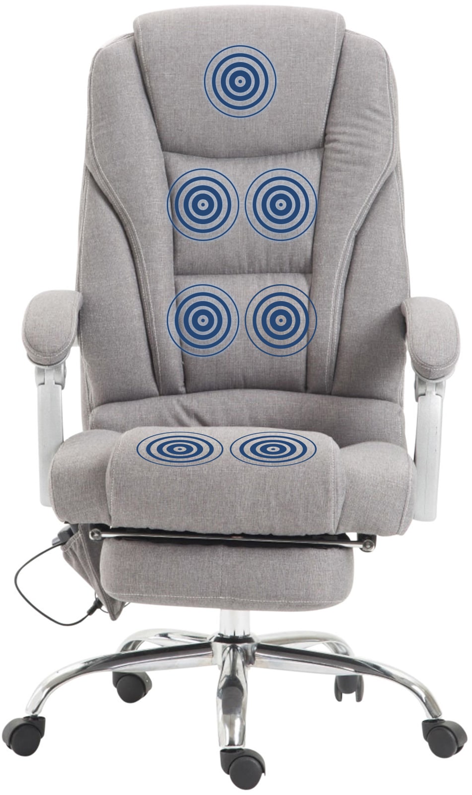 Kontorsstol Pacific Tyg med Massagefunktion