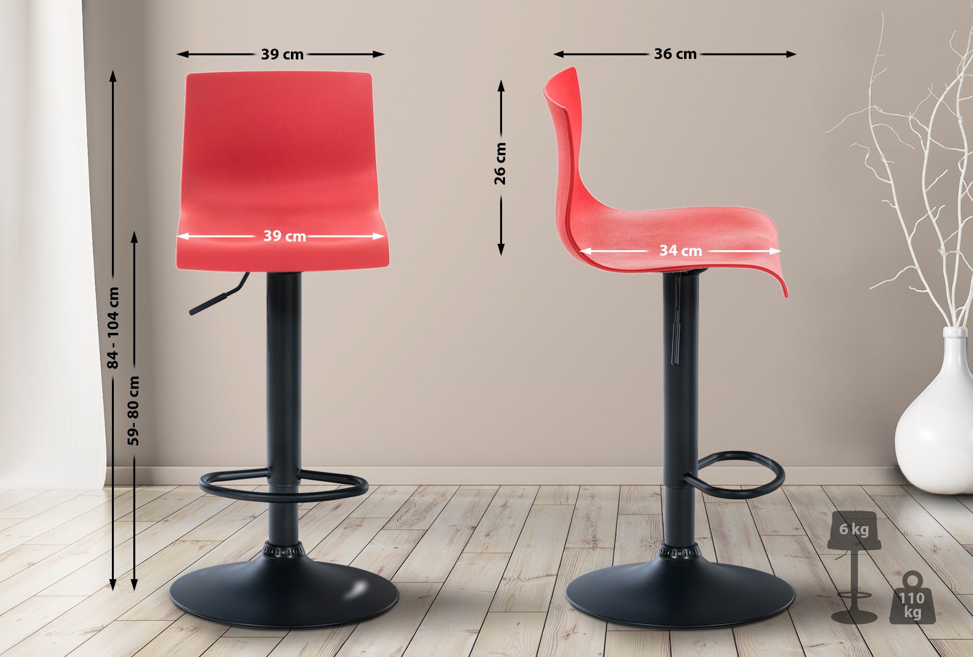 Barstol Hover Plast