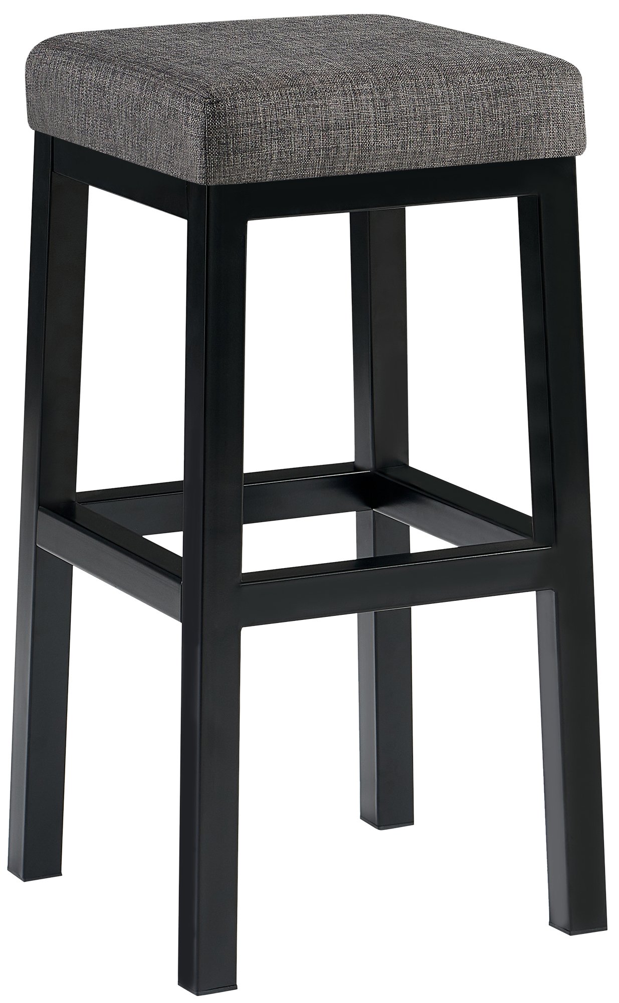 Barstol Taylor tygklädsel sitthöjd 78 cm metallram svart