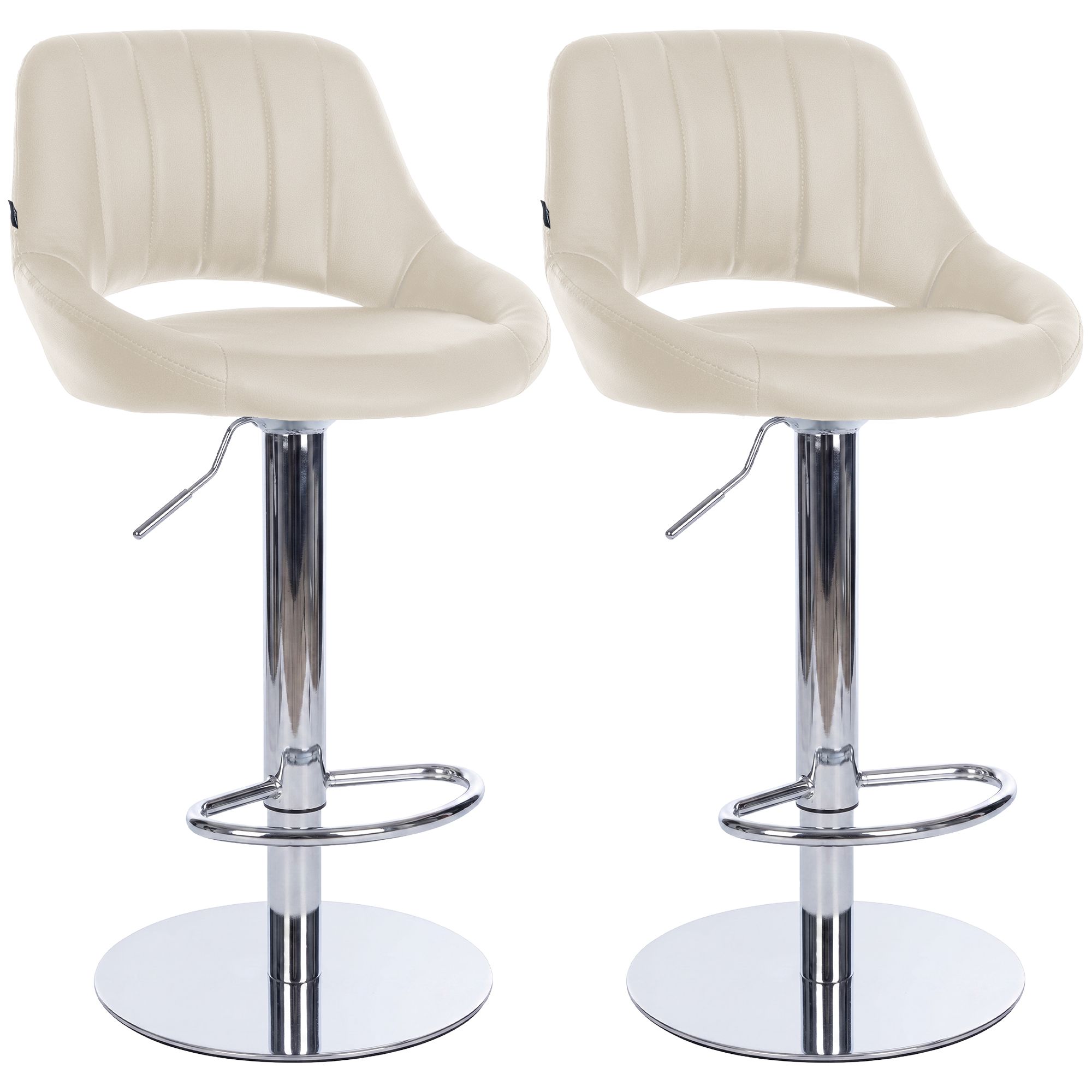 2-pack barstolar Milet i krom med extra tung fot