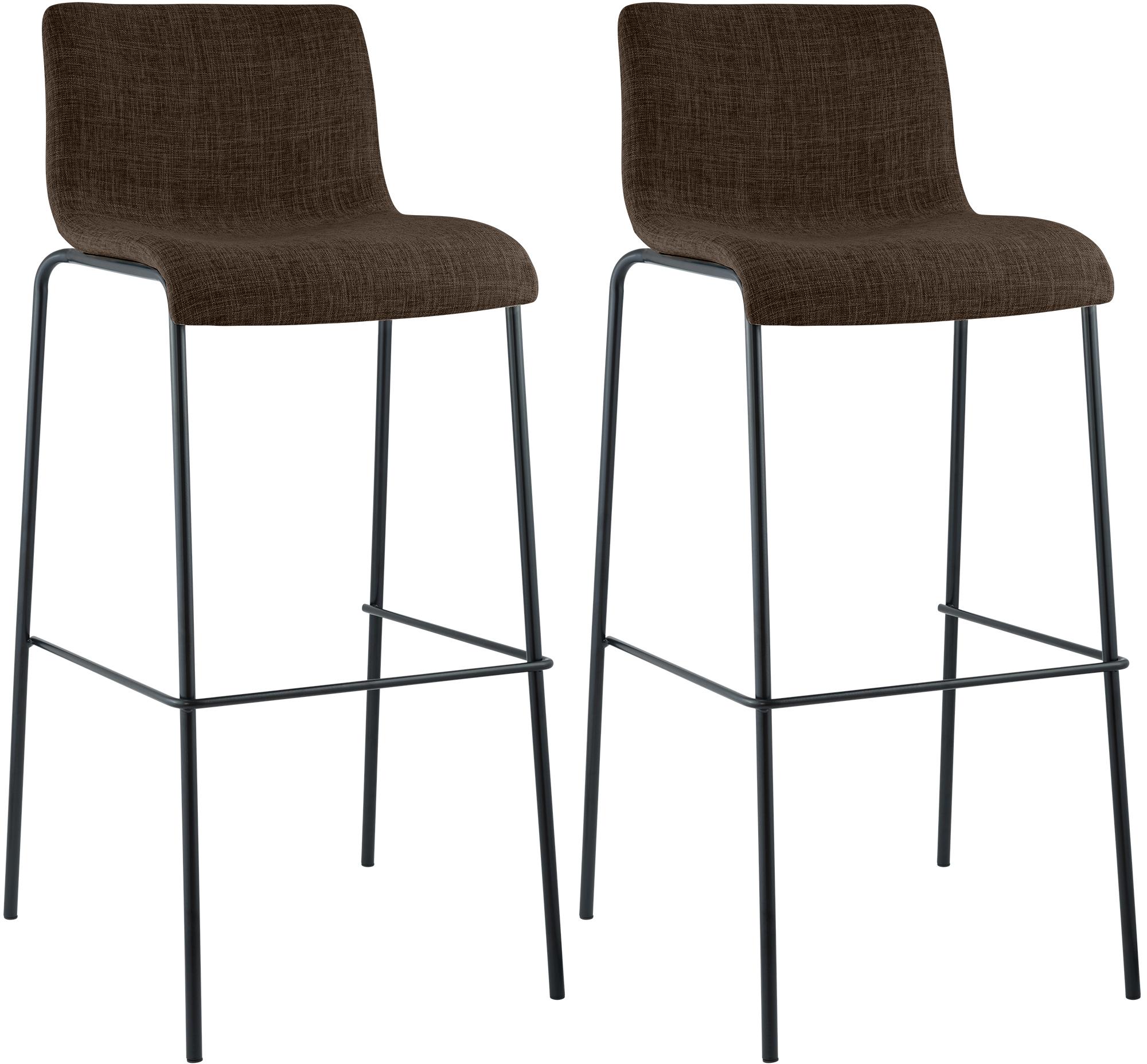 2-pack barstolar Hover i tyg med fyrbensstativ