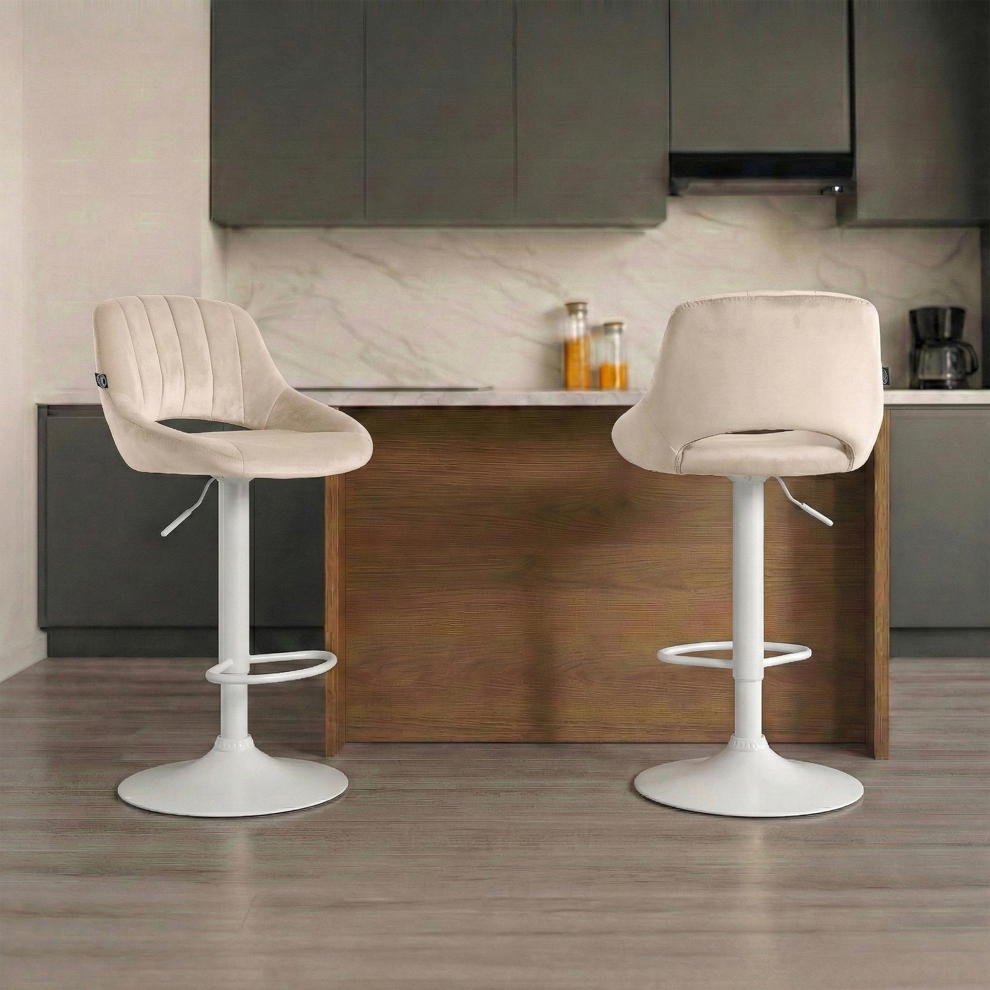 2-pack barstolar Milet i sammet