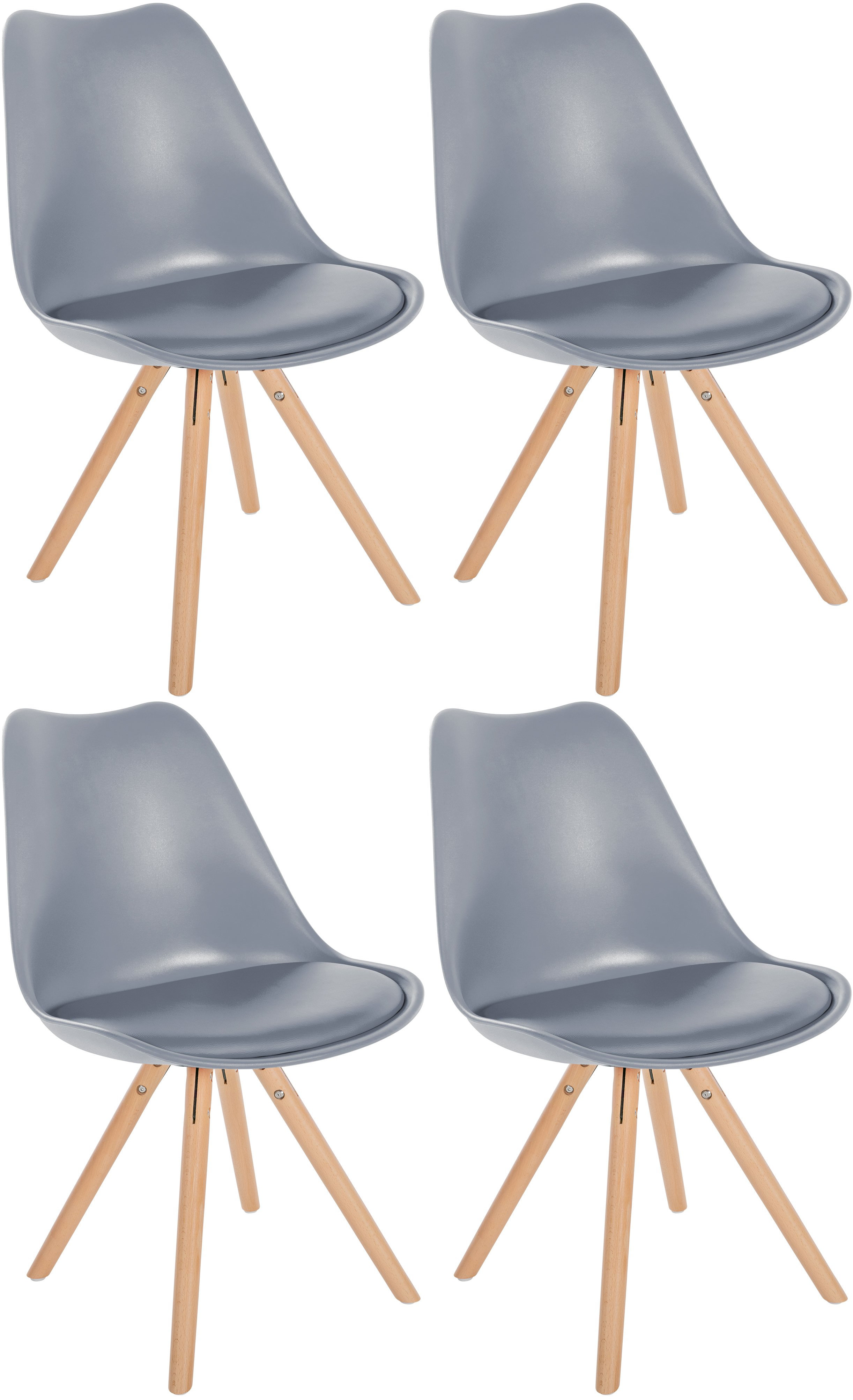 Set om 4 stolar Sofia Plast