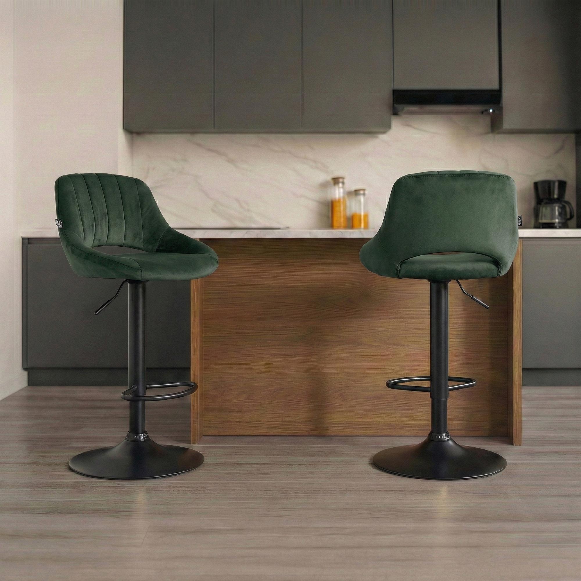 2-pack barstolar Milet i sammet