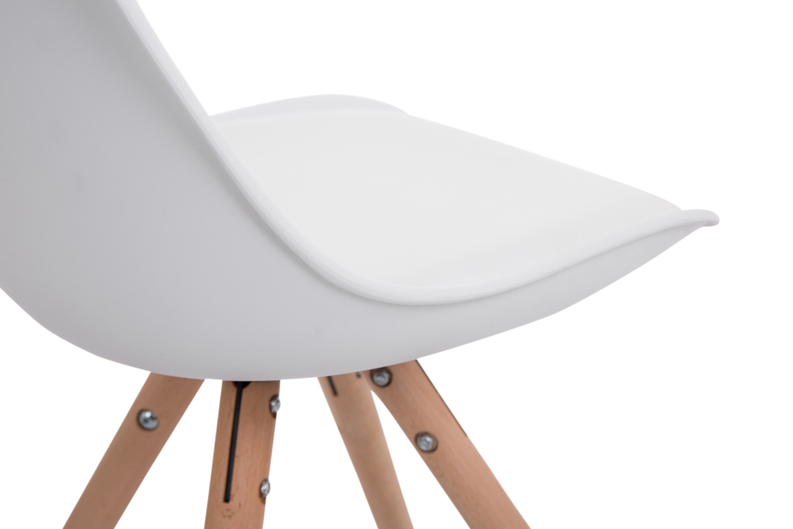 Uppsättning av 4 stolar Toulouse Faux Leather Round