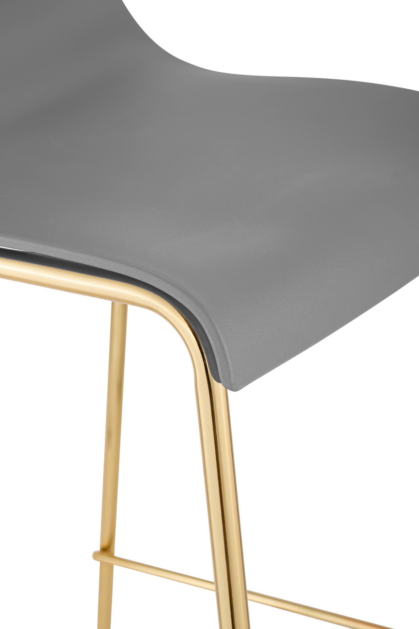 Barstol Hover plast fyrbent ram guld