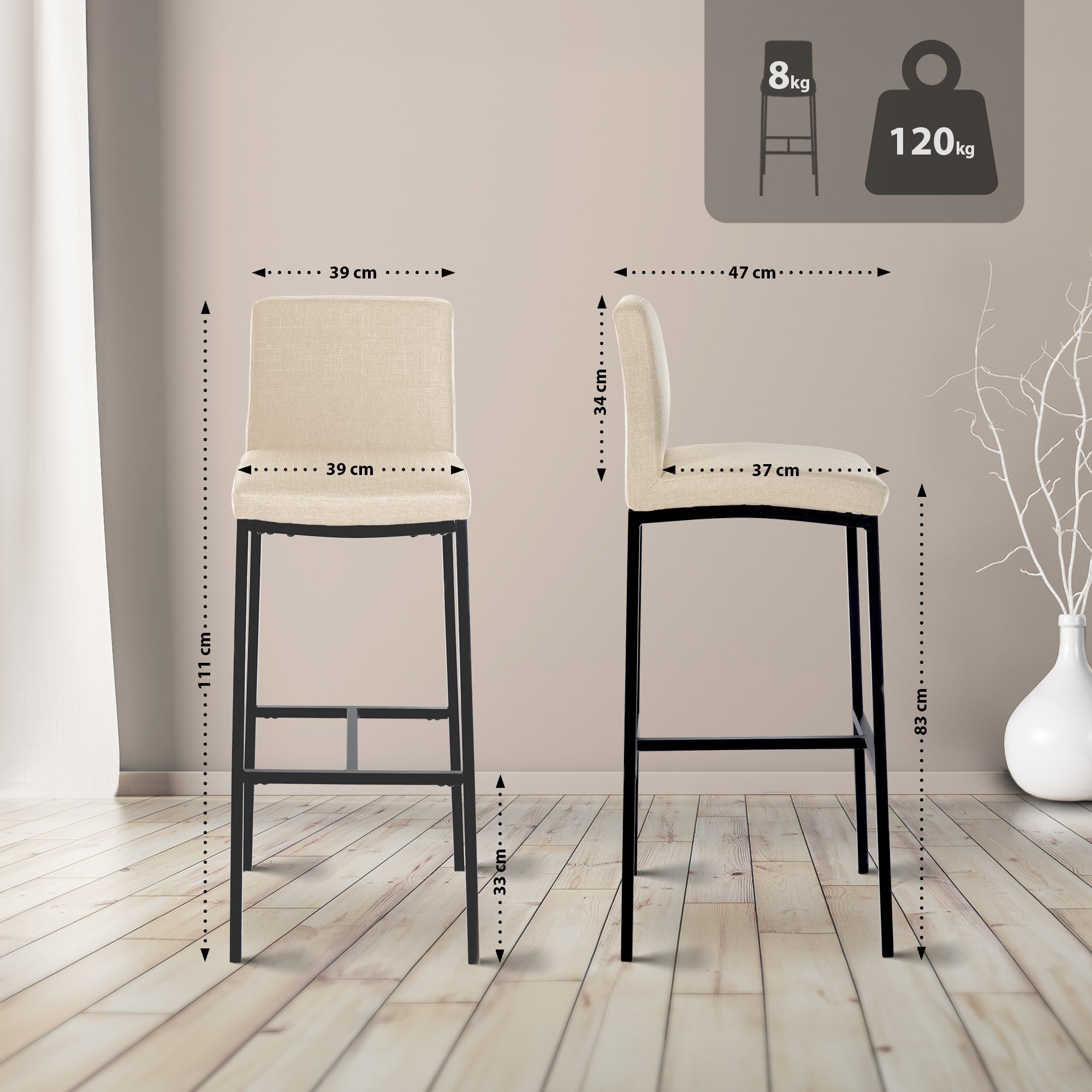 2-pack barstolar Freeport