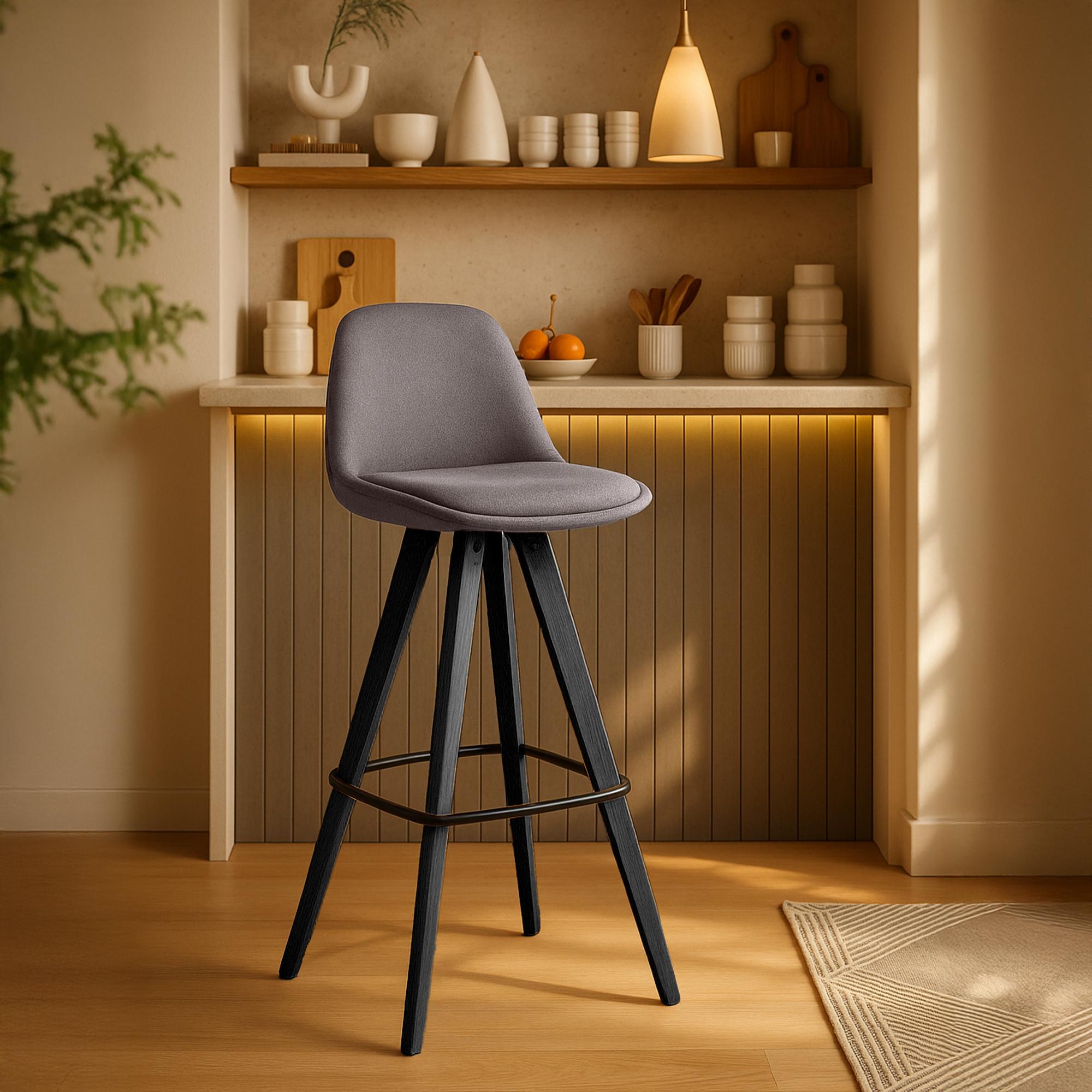 Set med 2 barstolar Corbin tyg Square