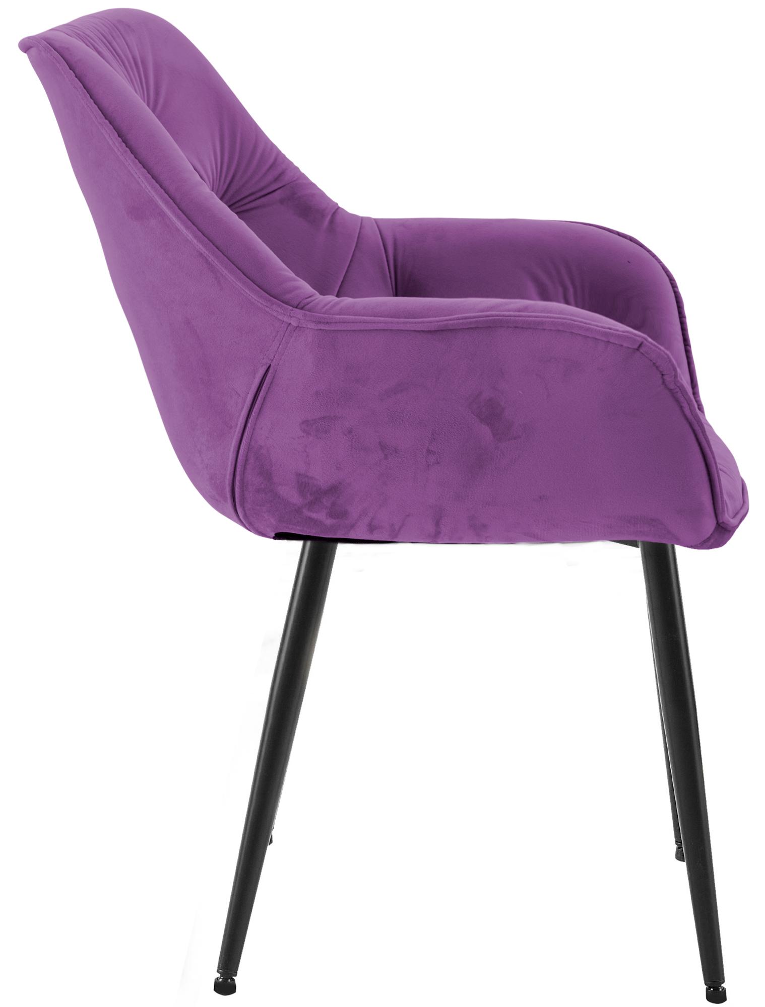 Uppsättning av 4 stolar Tanna Velvet