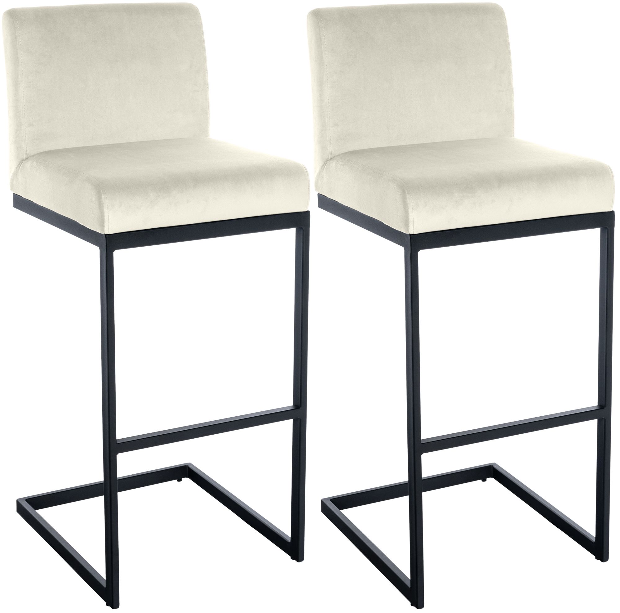 2-pack barstolar Hopewell i sammet