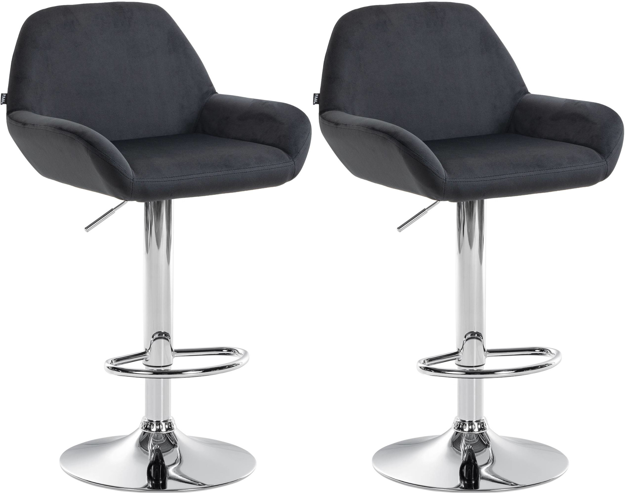 Set med 2 stycken Braga Sammet Barstolar