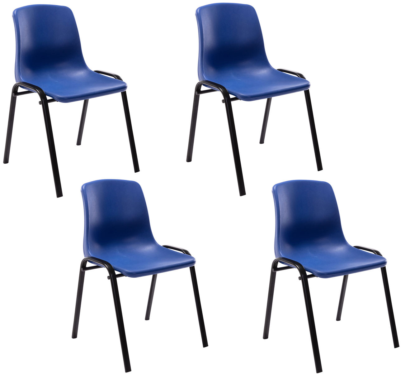 Uppsättning av 4 stapelbara stolar Nowra Plastic