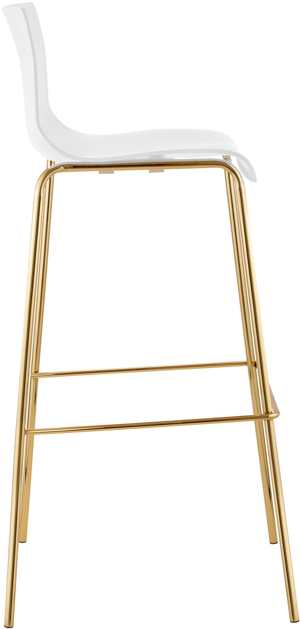 Barstol Hover plast fyrbent ram guld