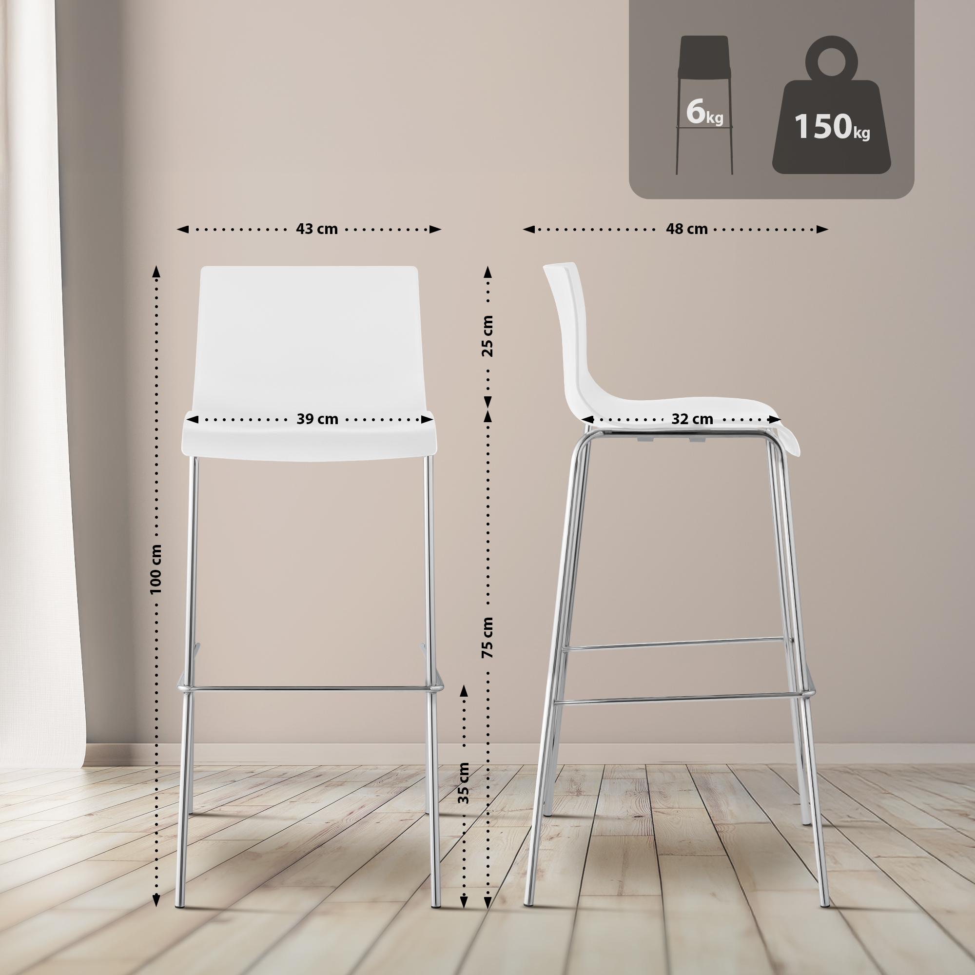 Barstol Hover Plast 4-bens underrede
