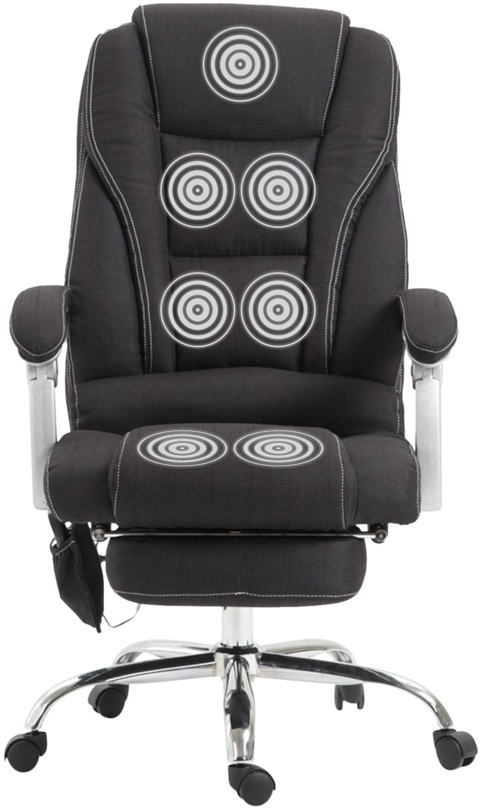 Kontorsstol Pacific Tyg med Massagefunktion