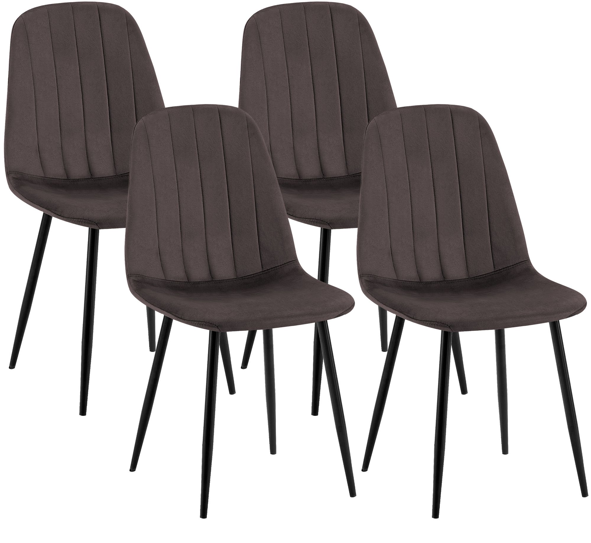 4-pack matstolar Baxter i sammet