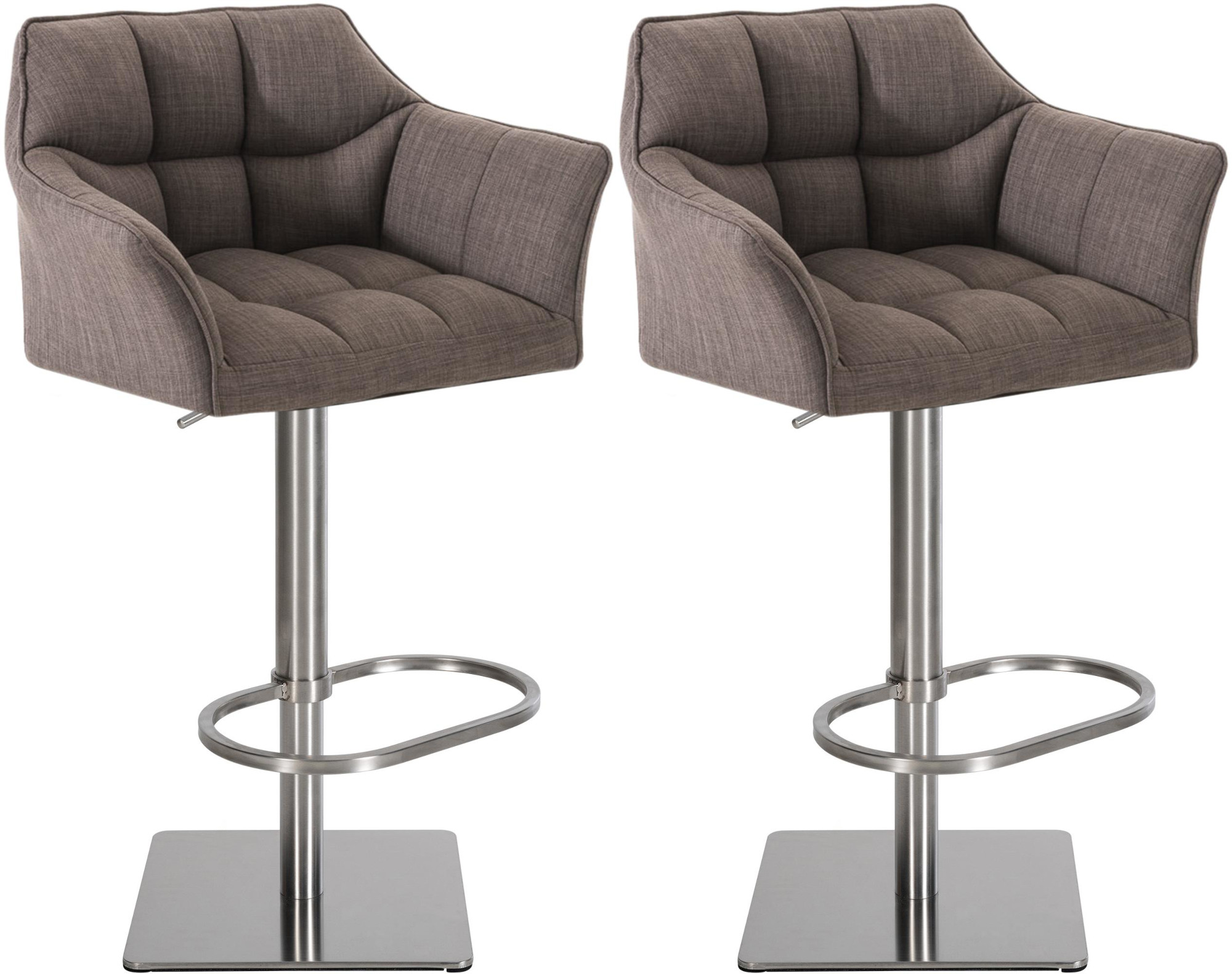 2-pack barstolar Damaso med tygkladslel