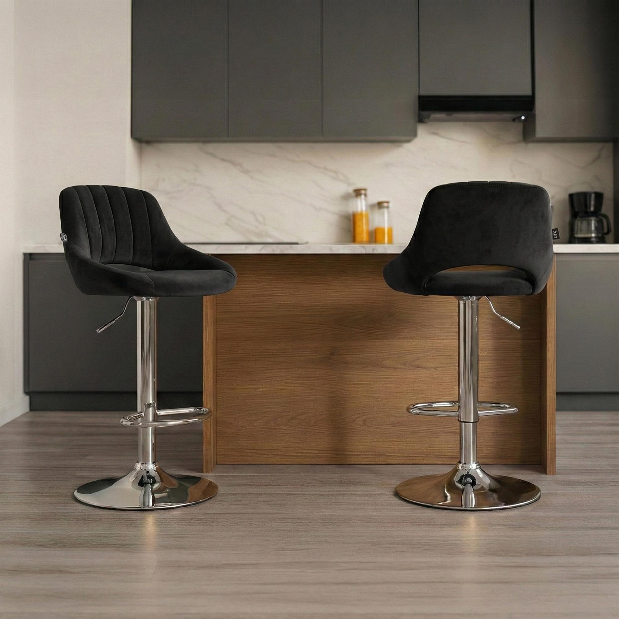 2-pack barstolar Milet i sammet