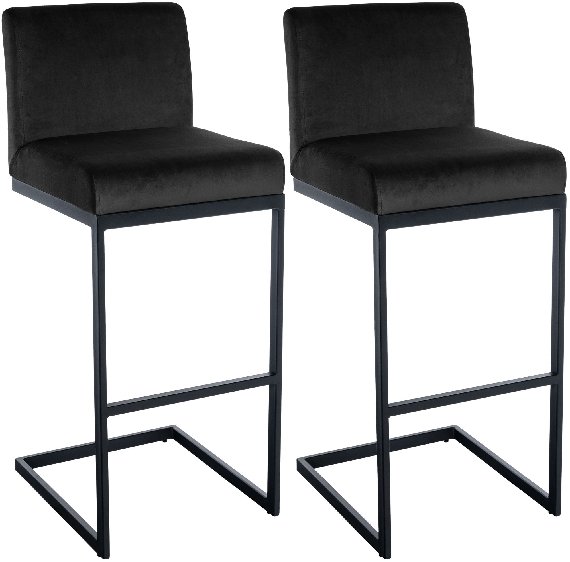 2-pack barstolar Hopewell i sammet