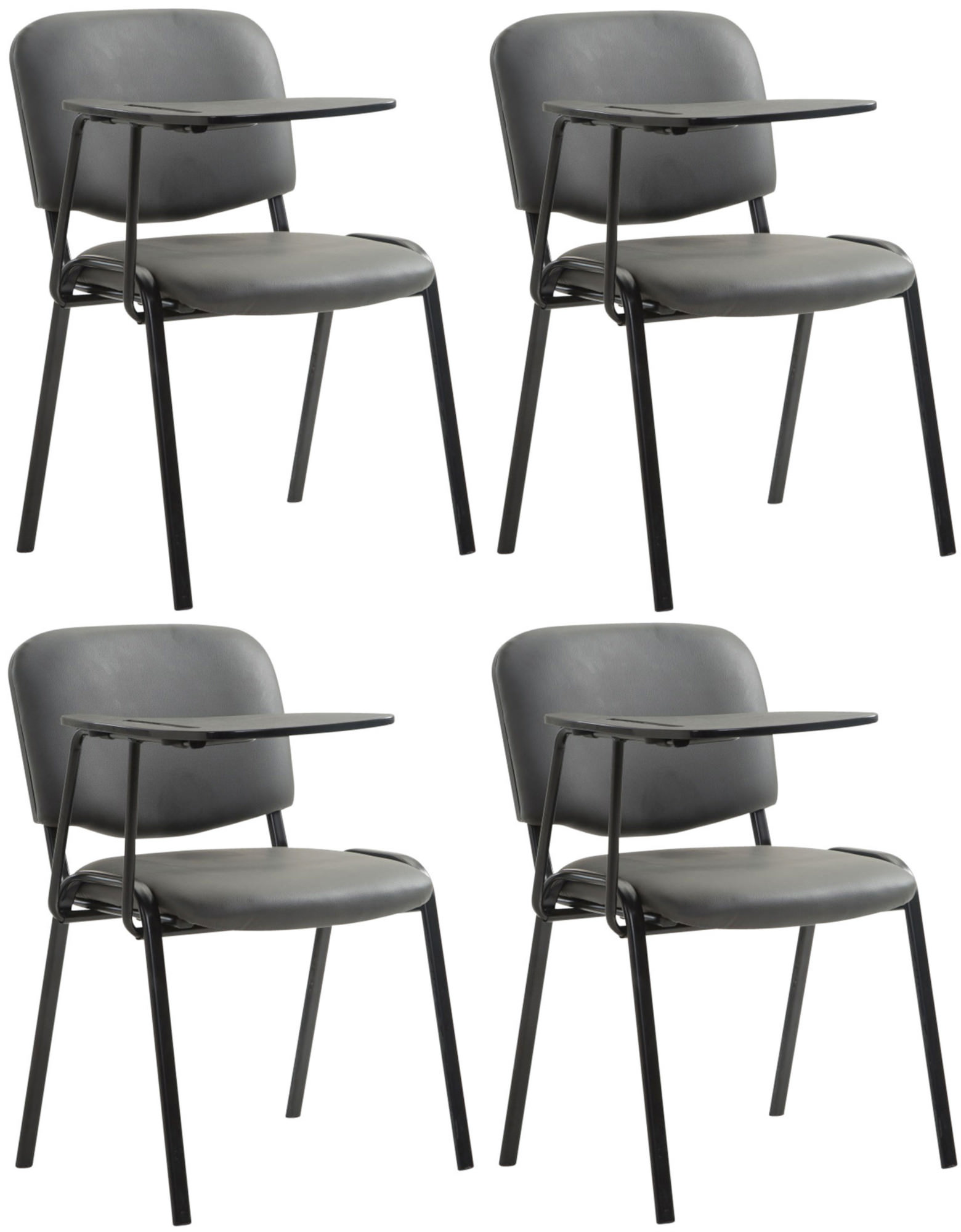 Set med 4 stolar Ken med hopfällbart bord Konstläder