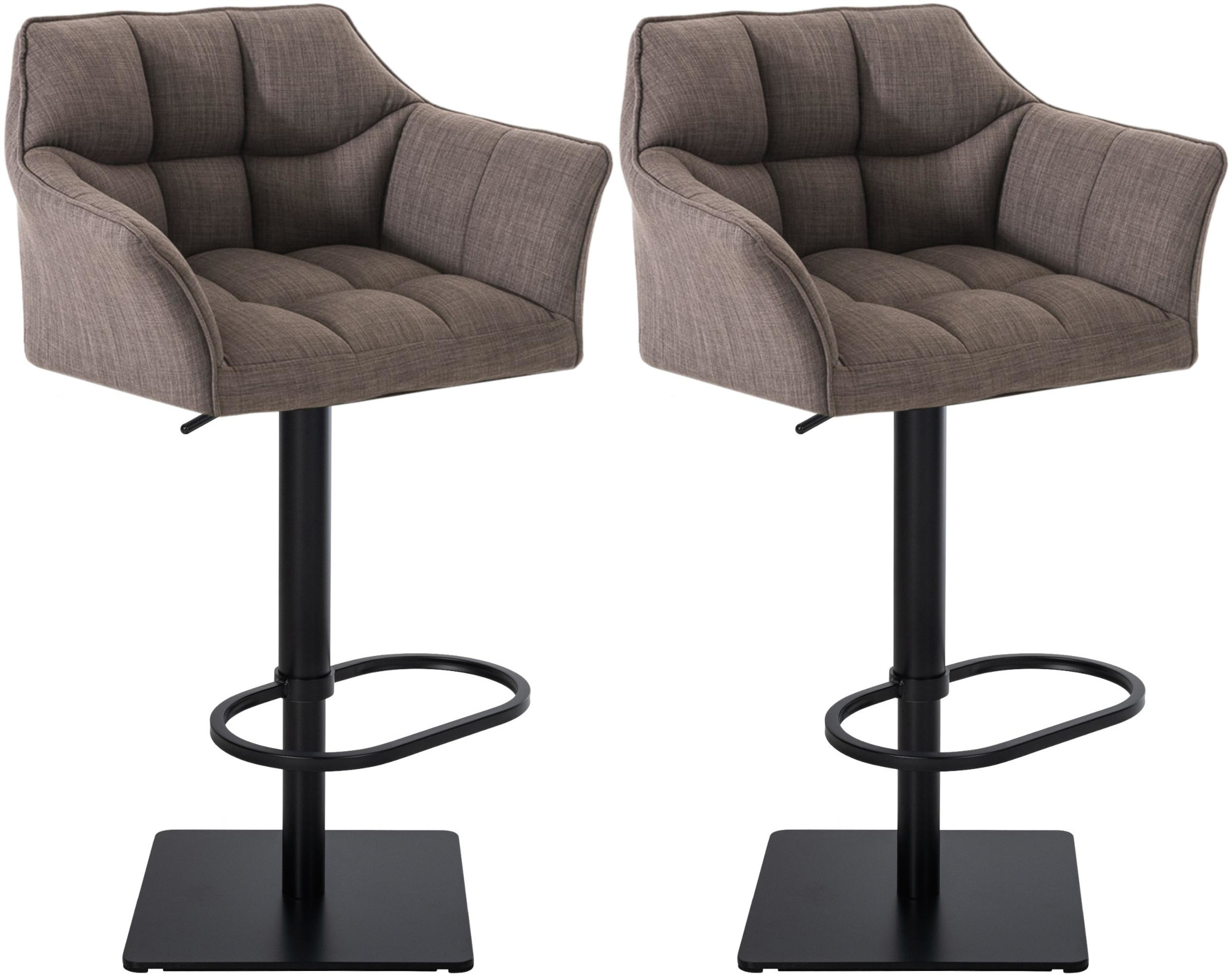 2-pack barstolar Damaso med tygkladslel