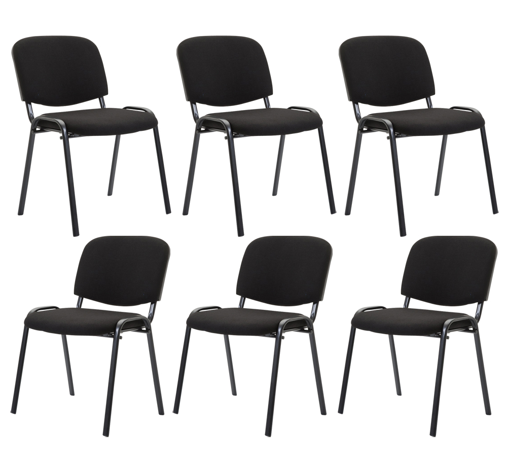Uppsättning av 6 stolar för besökare Ken Fabric