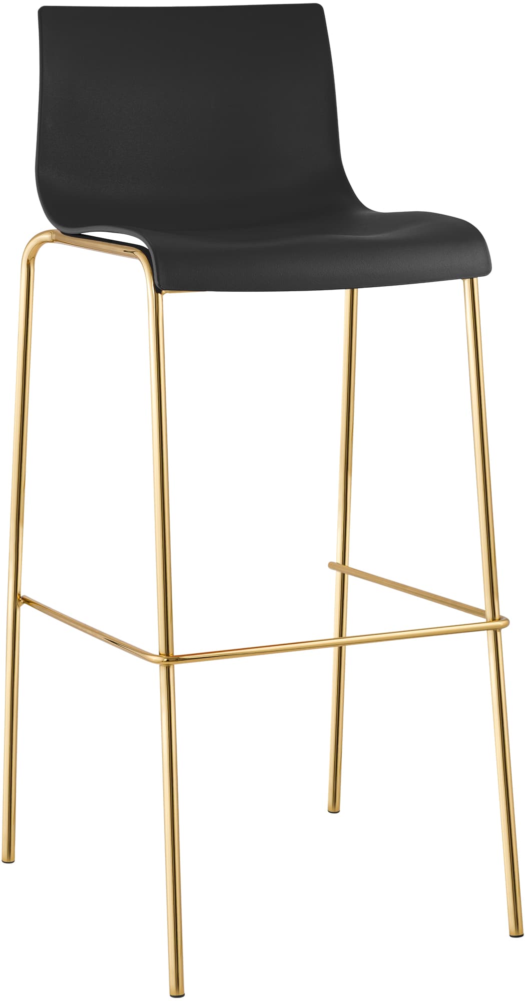 Barstol Hover plast fyrbent ram guld