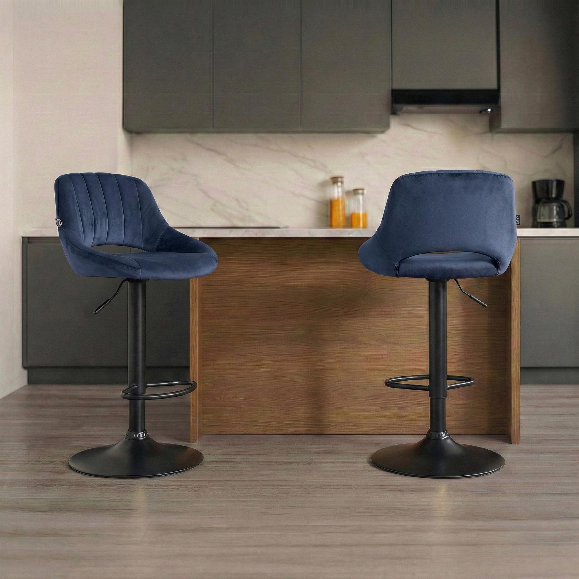 2-pack barstolar Milet i sammet
