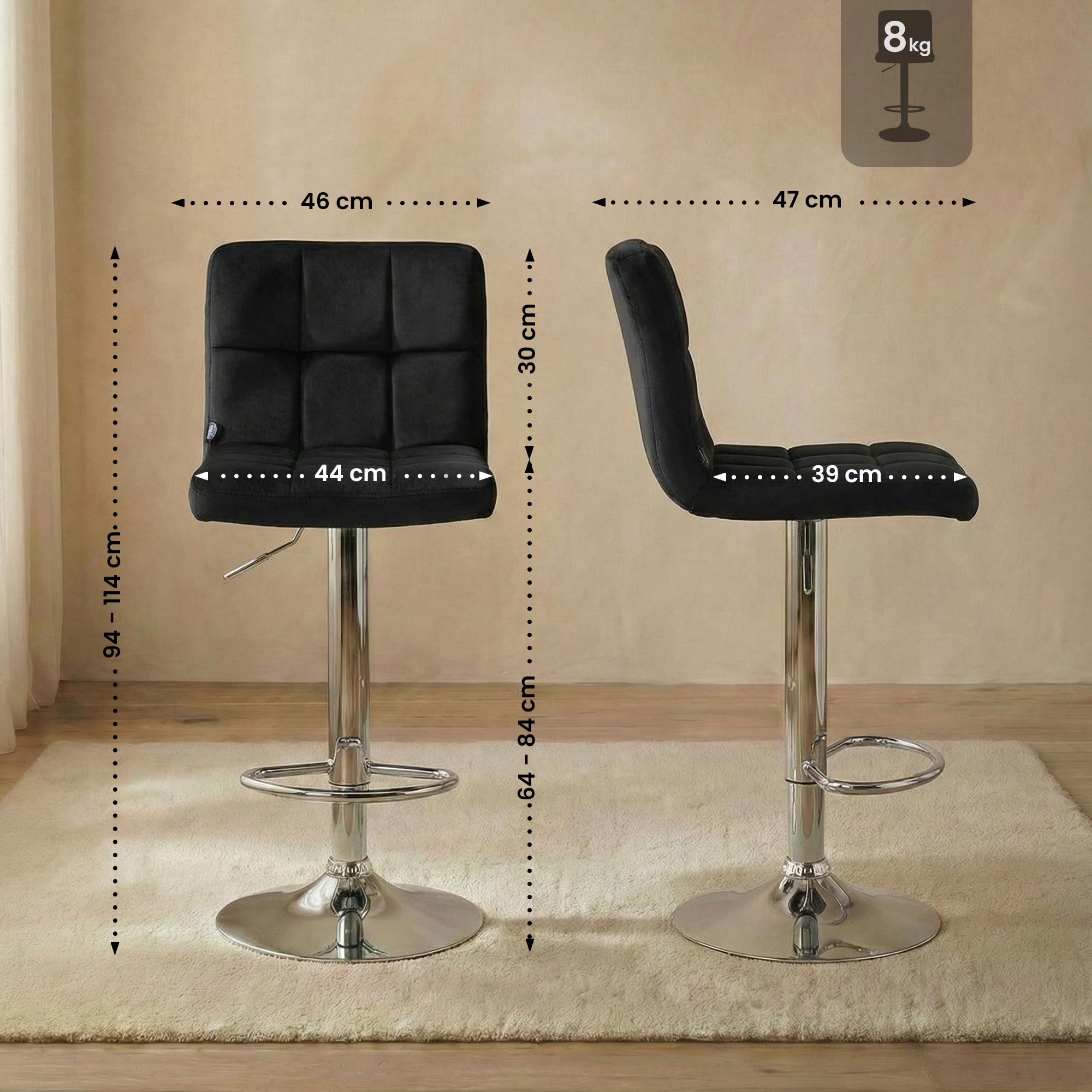 2-pack barstolar Peru sammet