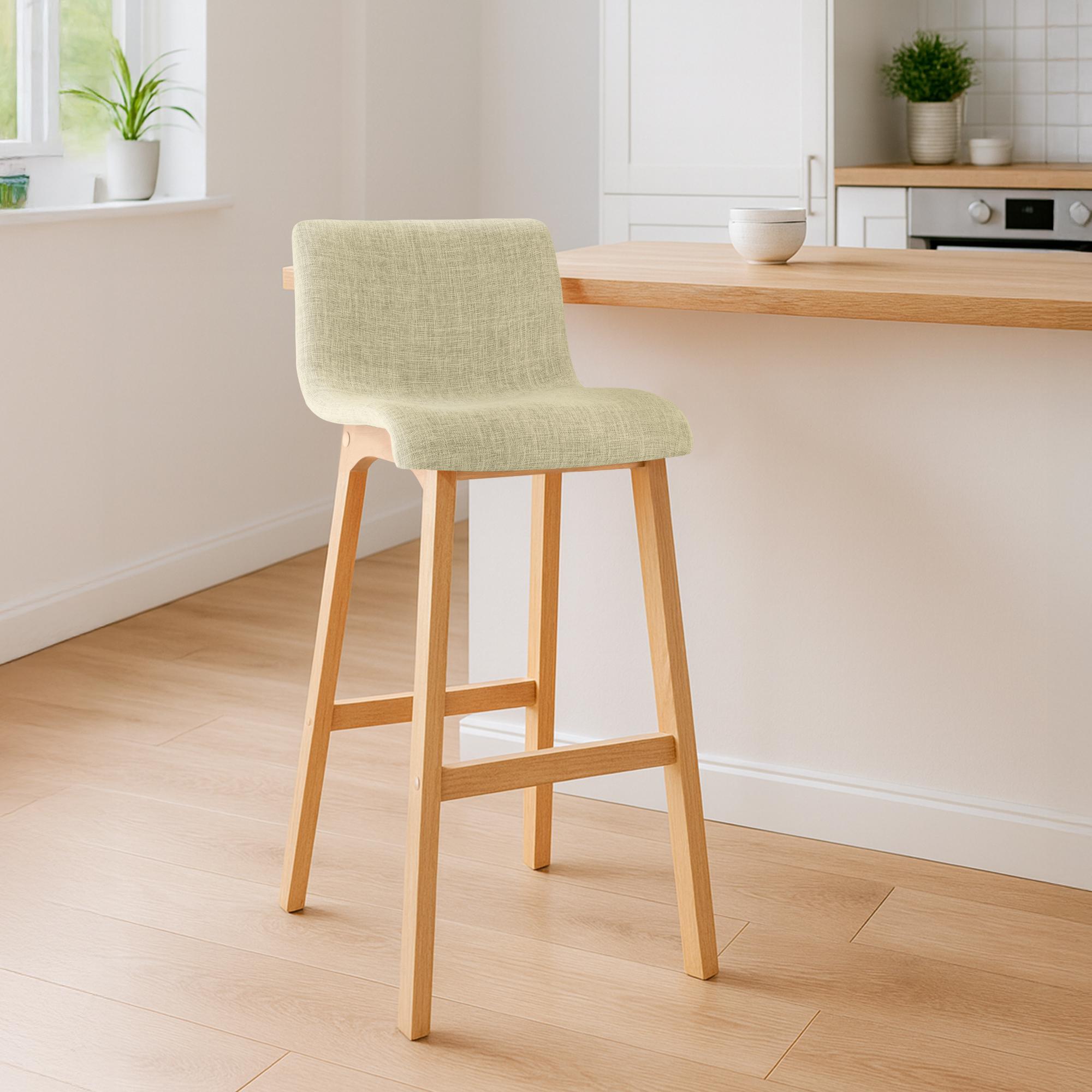 2-pack Barstolar Hover Tyg Fyrbensställning Natura