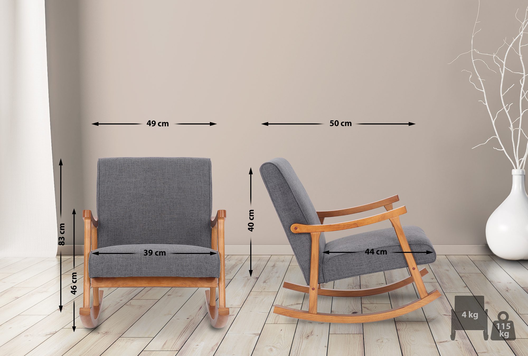 Gungstol Morelia Fabric Walnut