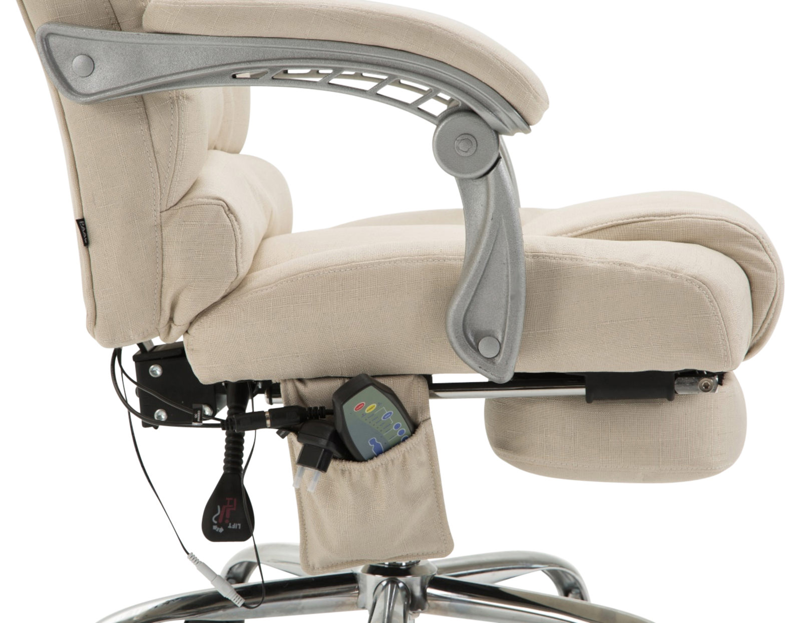 Kontorsstol Pacific Tyg med Massagefunktion