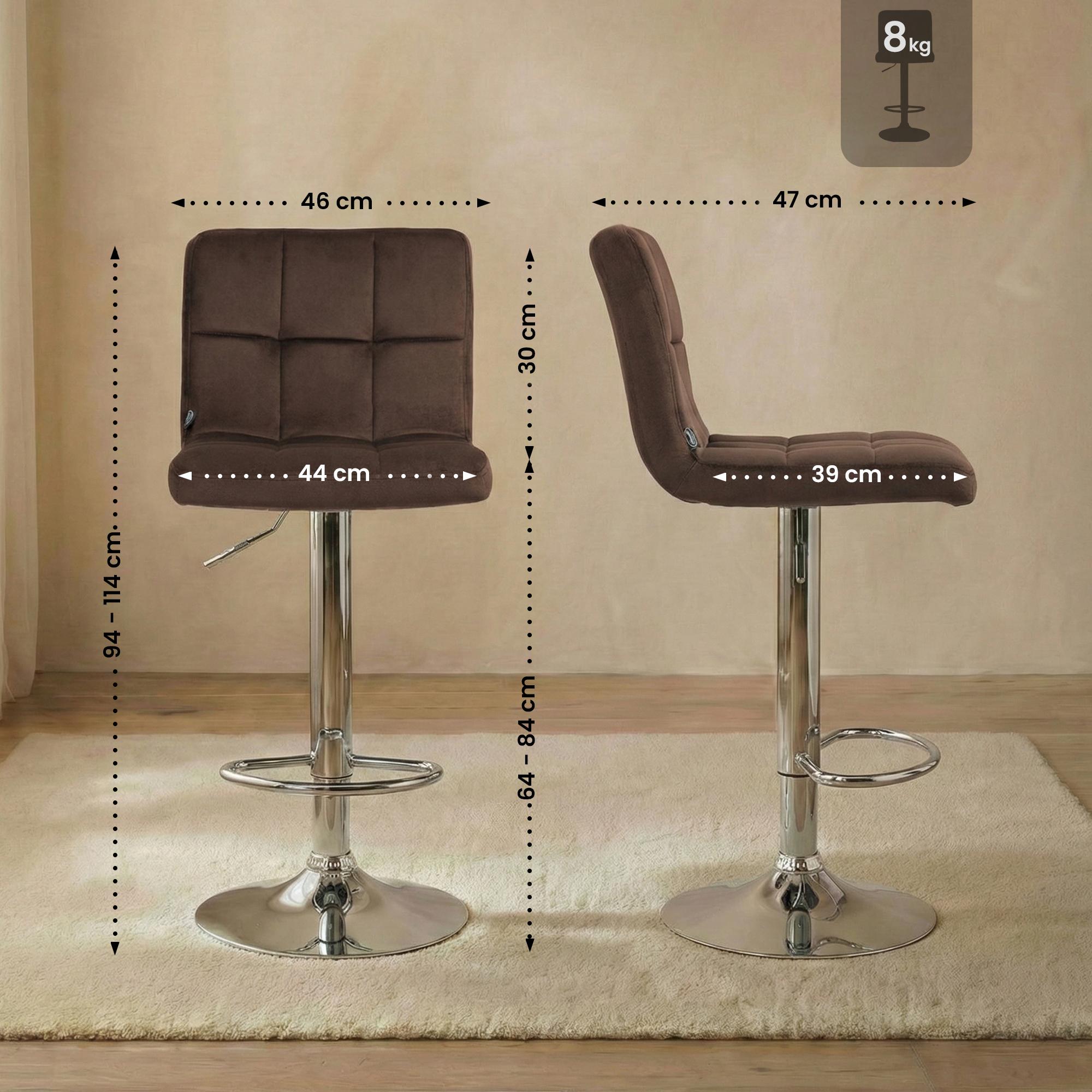 2-pack barstolar Peru sammet