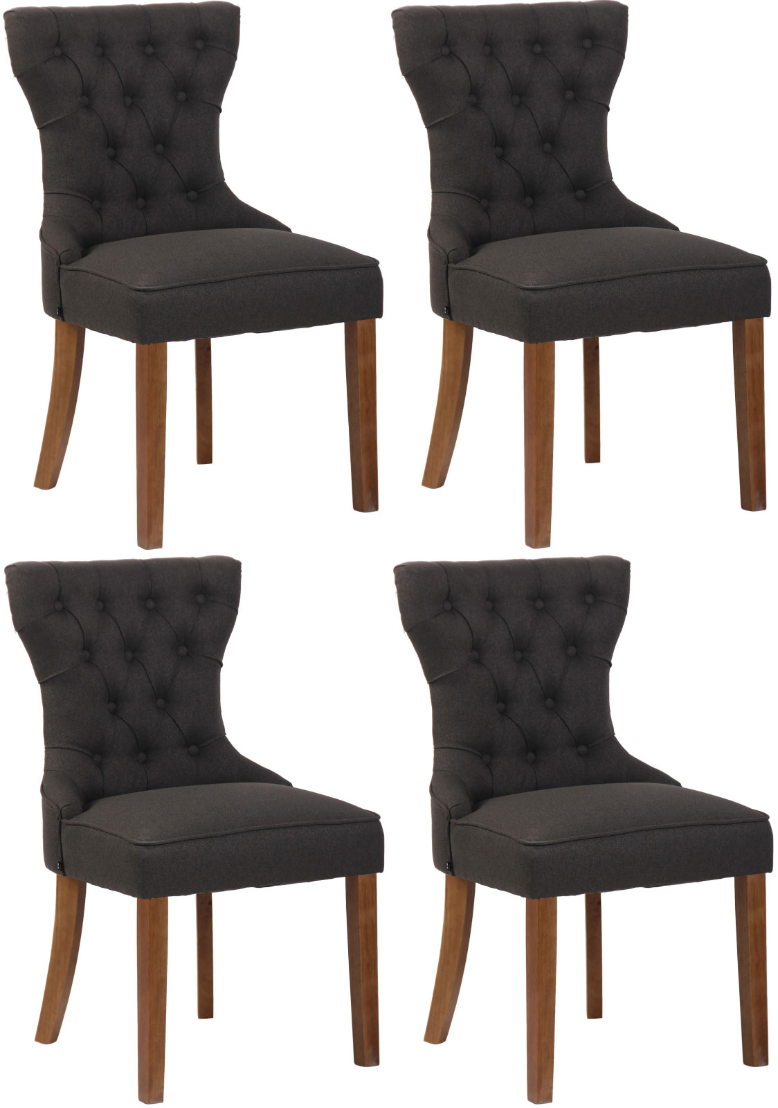 Uppsättning av 4 matstolar Franca Fabric