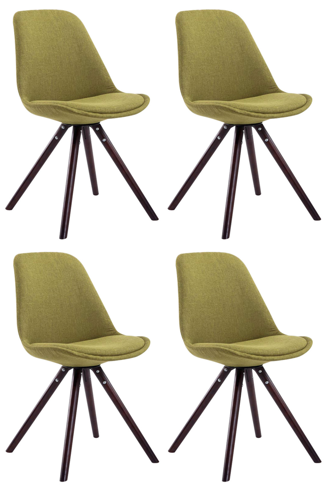 Set med 4 stolar för besökare Toulouse Fabric Round